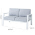 Фото #2 товара Двухместный диван Thais Белый Алюминий 132,20 x 74,80 x 73,30 cm