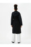 Фото #4 товара Пальто Koton Удлиненное Плащ-пальто с капюшоном