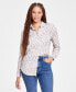Фото #1 товара Women's Covert Long-Sleeve Button-Down Easy-Fit Shirt