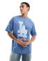 Фото #1 товара New Era Los Angeles logo t-shirt in blue