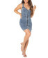 Juniors' Sleeveless Denim Bodycon Dress