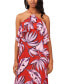 Women's Tropical Print Ruffled Halter Neck Maxi Dress