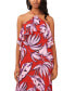 Women's Tropical Print Ruffled Halter Neck Maxi Dress АВРОРА КРАСНАЯ, S - фото #4