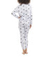 ფოტო #7 პროდუქტის Women's Hacci Printed Pajama Set