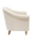 Martha Stewart Fayette 35" Tufted Fabric Upholstered Accent Arm Chair
