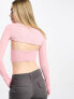 Stradivarius 2 in 1 shrug top in pink