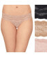 ფოტო #1 პროდუქტის Women's 3-Pk. Lace Kiss Bikini Underwear 970682