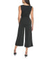 Фото #2 товара Women's Shimmer Tie-Waist Cropped Jumpsuit
