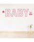 Фото #1 товара It's a Girl - Peel and Stick Pink Baby Shower Standard Banner Wall Decals - Baby