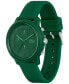 Фото #2 товара Часы и аксессуары Lacoste мужские хронограф L 12.12 с зеленым силиконовым ремешком 43 мм