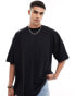 ASOS DESIGN extreme oversized t-shirt in black with multi grunge print