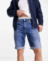 Фото #1 товара Calvin Klein Jeans – CC – Schmale Jeans-Shorts in mittelblauer Waschung