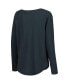 ფოტო #2 პროდუქტის Women's Black Willie Nelson Graphic Raglan Long Sleeve Notch Neck Thermal Shirt