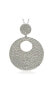 ფოტო #1 პროდუქტის Suzy Levian Sterling Silver Cubic Zirconia Pave Open Circle Large Disk Pendant Necklace