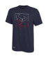Фото #1 товара Men's Navy Houston Texans Combine Authentic Clutch T-shirt