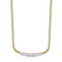 Lovely gold-plated necklace with clear zircons Desideri BEIN017