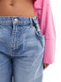 Фото #3 товара Mango adjustable waist baggy jeans in blue