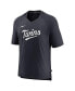 ფოტო #3 პროდუქტის Men's Minnesota Twins Navy Authentic Collection Pregame Raglan Performance V-Neck T-shirt