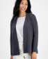 ფოტო #2 პროდუქტის Petite Newport Open-Front Cardigan