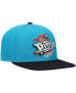 Фото #4 товара Men's Teal, Black Detroit Pistons Hardwood Classics Team Two-Tone 2.0 Snapback Hat