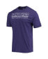 Men's Heathered Charcoal, Purple TCU Horned Frogs Meter T-shirt and Pants Sleep Set