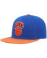 Men's Blue and Orange New York Knicks Hardwood Classics Snapback Hat