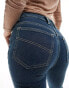 Фото #2 товара COLLUSION x007 stretch flare jeans in midwash blue