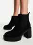 ASOS DESIGN Elma heeled chunky chelsea boots in black