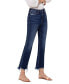 ფოტო #2 პროდუქტის Women's Super High Rise Step Hem Ankle Flare Jeans