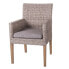 Garden chair Patsy Grey Wood Rattan 58 x 63 x 86 cm