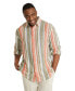 ფოტო #1 პროდუქტის Johnny Big Men's Portugal Stripe Linen Shirt Big & Tall