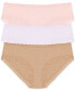 Фото #1 товара Bliss Lace-Trim Cotton Brief Underwear 3-Pack 156058MP