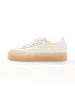 Adidas Originals Sambae trainers in beige and white with gum sole Белый, 43.3 - фото #4