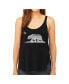 Women's Premium Word Art Flowy Tank Top- California Bear Черный, Large - фото #1