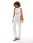 Amy Lynn crochet halter crop top co-ord in white