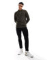 Jack & Jones Premium knitted half zip long sleeve polo in brown