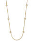 Gold-Tone Pavé & Imitation Pearl Station Necklace, 42" + 2" extender, Created for Macy's