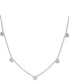 ფოტო #1 პროდუქტის Diamond Dangle Cluster Statement Necklace (1 ct. t.w.) in 14k White Gold or 14k Two-Tone (14k Gold & 14k White Gold) 16" + 2" extender