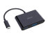 Фото #3 товара Akasa Type-C to VGA and power delivery adapter with extra USB 3.0 Type-A port - 1920 x 1200 pixels
