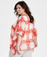 ფოტო #2 პროდუქტის Plus Size Lacey Lush Lace-Up Poncho, Created for Macy's