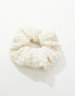 & Other Stories textured hair scrunchie in off-white