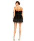 Women's Feather Strapless Mini Dress