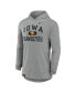 Men's Heather Gray Iowa Hawkeyes Blitz Hoodie Long Sleeve T-Shirt Серый, M - фото #2