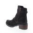 Diba True Roll Around 49750 Womens Black Leather Zipper Ankle & Booties Boots 6