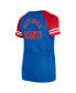 ფოტო #2 პროდუქტის Women's Royal New York Giants Lace-Up Raglan T-Shirt