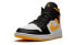 Кроссовки Nike Air Jordan 1 Mid Laser Orange Black (W) (Белый, Желтый, Черный)