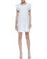 Фото #1 товара Rebecca Minkoff Womens White Short Sleeve Scoop Neck Shift Dress Size 6