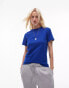 Topshop shrunken tee in cobalt