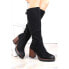 Фото #2 товара Vinceza W JAN258 suede high-heeled and platform boots, black