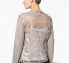 INC International Concepts Lace Back Faux Leather Jacket Truffle Taupe M